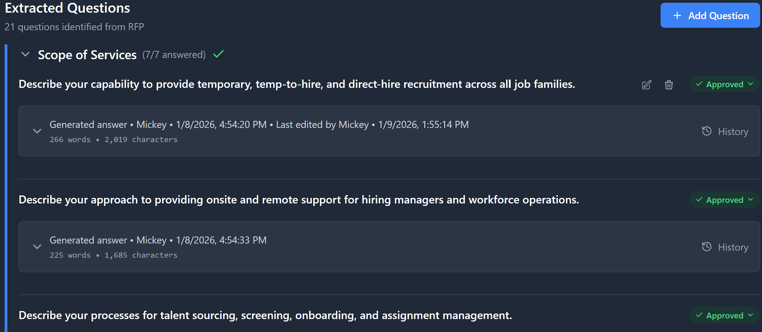 Automated RFP Question Extraction