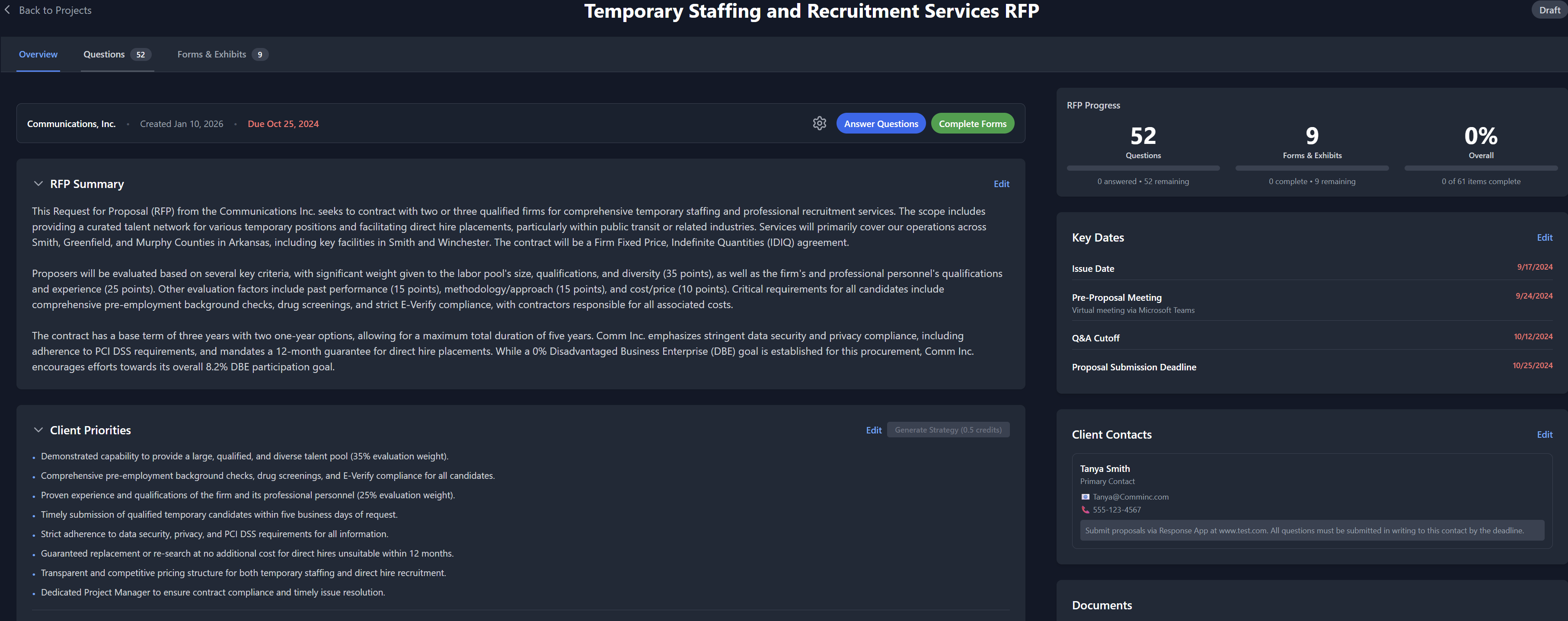 Complete RFP Response Management